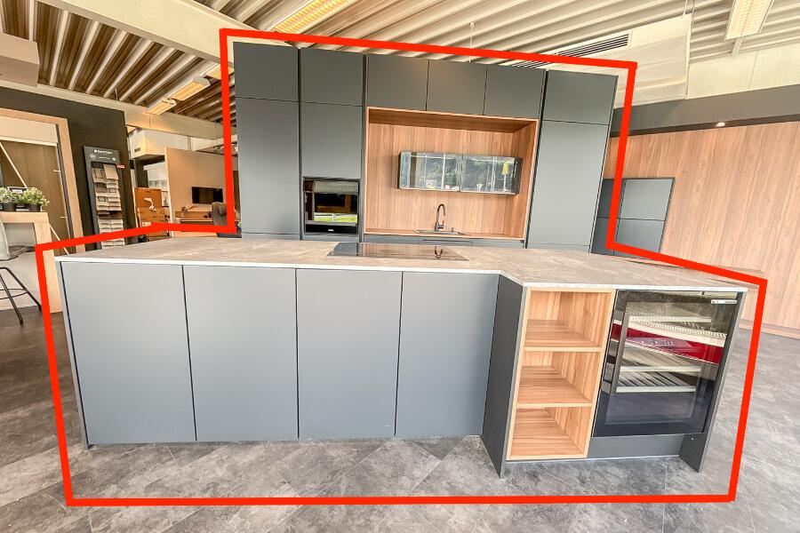Design Einbauküche DAN \Silbermond Anthrazit\